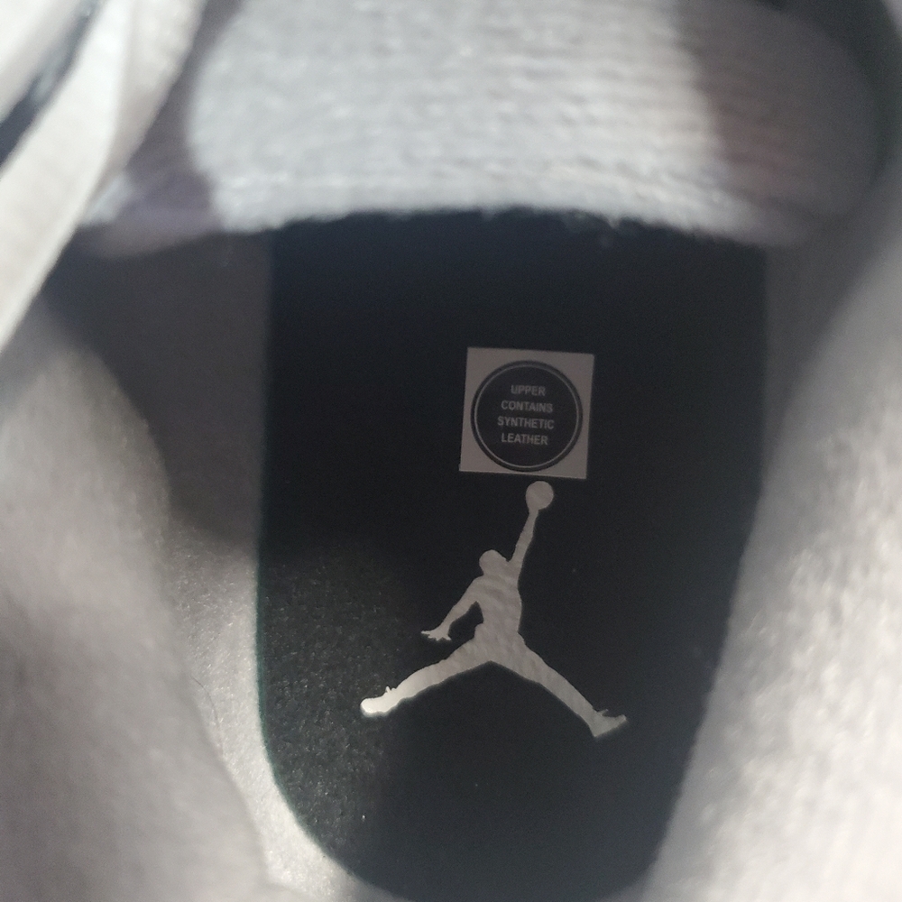 Nike Air Jordan Black/White/Gray With A Pop of Red Men's Sneakers - Picture 7 of 11